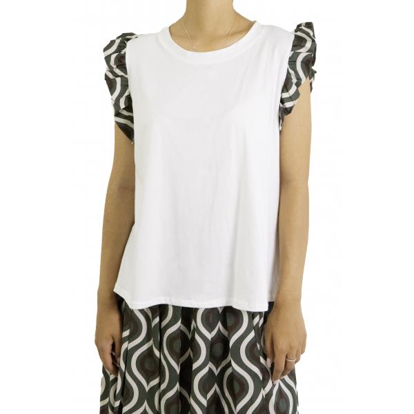 Maglia con volant fantasia  "Elivira"